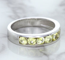 Load image into Gallery viewer, 1.18ctw Round Yellow Sapphire Ring in 18K White Gold
