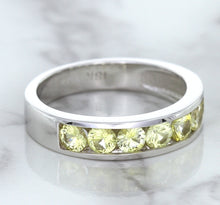 Load image into Gallery viewer, 1.18ctw Round Yellow Sapphire Ring in 18K White Gold