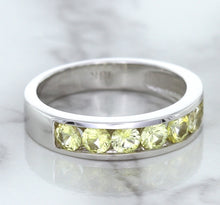 Load image into Gallery viewer, 1.18ctw Round Yellow Sapphire Ring in 18K White Gold