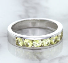Load image into Gallery viewer, 1.18ctw Round Yellow Sapphire Ring in 18K White Gold