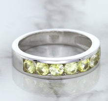 Load image into Gallery viewer, 1.18ctw Round Yellow Sapphire Ring in 18K White Gold