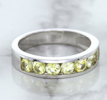 Load image into Gallery viewer, 1.18ctw Round Yellow Sapphire Ring in 18K White Gold