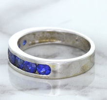 Load image into Gallery viewer, 1.22ctw Round Blue Sapphire Ring in 18K White Gold