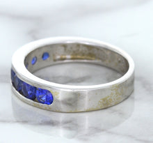 Load image into Gallery viewer, 1.22ctw Round Blue Sapphire Ring in 18K White Gold