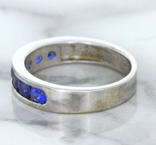 Load image into Gallery viewer, 1.22ctw Round Blue Sapphire Ring in 18K White Gold