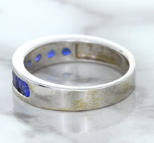 Load image into Gallery viewer, 1.22ctw Round Blue Sapphire Ring in 18K White Gold