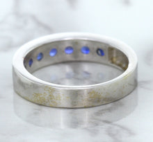 Load image into Gallery viewer, 1.22ctw Round Blue Sapphire Ring in 18K White Gold