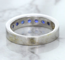 Load image into Gallery viewer, 1.22ctw Round Blue Sapphire Ring in 18K White Gold