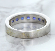 Load image into Gallery viewer, 1.22ctw Round Blue Sapphire Ring in 18K White Gold