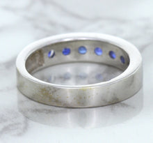 Load image into Gallery viewer, 1.22ctw Round Blue Sapphire Ring in 18K White Gold