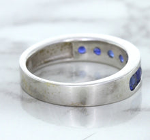 Load image into Gallery viewer, 1.22ctw Round Blue Sapphire Ring in 18K White Gold