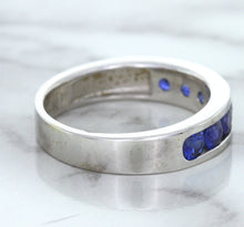 Load image into Gallery viewer, 1.22ctw Round Blue Sapphire Ring in 18K White Gold