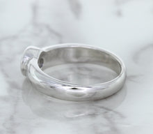 Load image into Gallery viewer, 0.74ct Round Blue Sapphire Ring in 14K White Gold