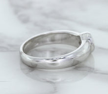 Load image into Gallery viewer, 0.74ct Round Blue Sapphire Ring in 14K White Gold