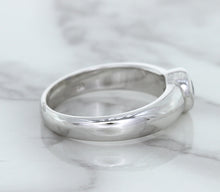 Load image into Gallery viewer, 0.74ct Round Blue Sapphire Ring in 14K White Gold