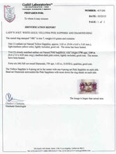 Load image into Gallery viewer, Multicolor Sapphire Ring with Diamond Accents in 18K White Gold