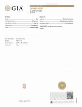 Load image into Gallery viewer, 0.96ct Oval Padparadscha Ring with Diamond Halo in 18K Rose Gold