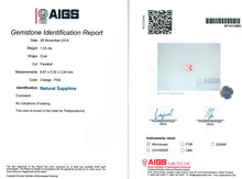 Load image into Gallery viewer, 1.03ct Oval Padparadcha Ring with Diamond Halo in 18K Rose Gold