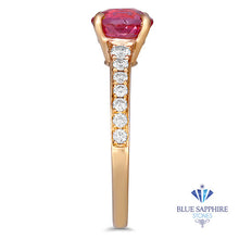 Load image into Gallery viewer, 1.84ct Round Pink Sapphire Ring with Diamond Accents in 18K Rose Gold