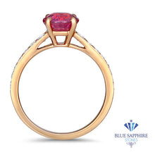 Load image into Gallery viewer, 1.84ct Round Pink Sapphire Ring with Diamond Accents in 18K Rose Gold