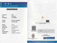 Load image into Gallery viewer, 1.84ct Round Pink Sapphire Ring with Diamond Accents in 18K Rose Gold