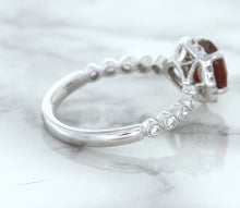 Load image into Gallery viewer, 1.75ct Unheated GIA Certified Round Ruby Ring with Diamond Halo in 18K White Gold