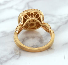 Load image into Gallery viewer, 2.07ct. Oval Padparadscha Ring with Sapphire and Diamond Halo in 18K Rose Gold