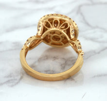 Load image into Gallery viewer, 2.07ct. Oval Padparadscha Ring with Sapphire and Diamond Halo in 18K Rose Gold