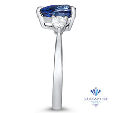 Load image into Gallery viewer, 1.80ct. Pear Blue Sapphire Ring with Diamond Accents in 18K White Gold