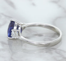 Load image into Gallery viewer, 1.80ct. Pear Blue Sapphire Ring with Diamond Accents in 18K White Gold