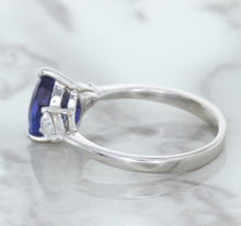 Load image into Gallery viewer, 1.80ct. Pear Blue Sapphire Ring with Diamond Accents in 18K White Gold