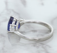 Load image into Gallery viewer, 1.80ct. Pear Blue Sapphire Ring with Diamond Accents in 18K White Gold