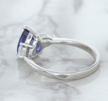 Load image into Gallery viewer, 1.80ct. Pear Blue Sapphire Ring with Diamond Accents in 18K White Gold