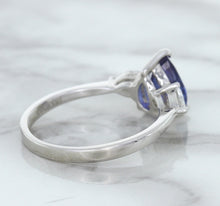 Load image into Gallery viewer, 1.80ct. Pear Blue Sapphire Ring with Diamond Accents in 18K White Gold