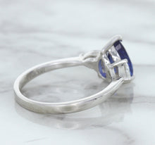 Load image into Gallery viewer, 1.80ct. Pear Blue Sapphire Ring with Diamond Accents in 18K White Gold