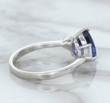 Load image into Gallery viewer, 1.80ct. Pear Blue Sapphire Ring with Diamond Accents in 18K White Gold