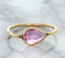 Load image into Gallery viewer, 1.09ct. Pear Pink Sapphire Ring in 14K Rose Gold
