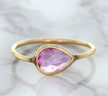 Load image into Gallery viewer, 1.09ct. Pear Pink Sapphire Ring in 14K Rose Gold