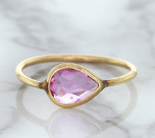 Load image into Gallery viewer, 1.09ct. Pear Pink Sapphire Ring in 14K Rose Gold