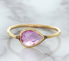 Load image into Gallery viewer, 1.09ct. Pear Pink Sapphire Ring in 14K Rose Gold