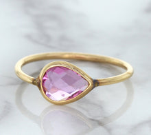 Load image into Gallery viewer, 1.09ct. Pear Pink Sapphire Ring in 14K Rose Gold
