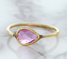 Load image into Gallery viewer, 1.09ct. Pear Pink Sapphire Ring in 14K Rose Gold