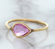Load image into Gallery viewer, 1.09ct. Pear Pink Sapphire Ring in 14K Rose Gold