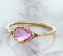 Load image into Gallery viewer, 1.09ct. Pear Pink Sapphire Ring in 14K Rose Gold