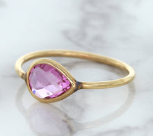 Load image into Gallery viewer, 1.09ct. Pear Pink Sapphire Ring in 14K Rose Gold