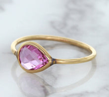 Load image into Gallery viewer, 1.09ct. Pear Pink Sapphire Ring in 14K Rose Gold