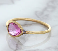 Load image into Gallery viewer, 1.09ct. Pear Pink Sapphire Ring in 14K Rose Gold