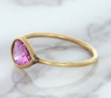 Load image into Gallery viewer, 1.09ct. Pear Pink Sapphire Ring in 14K Rose Gold