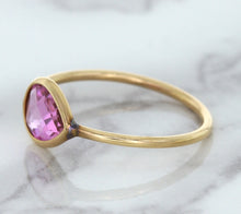 Load image into Gallery viewer, 1.09ct. Pear Pink Sapphire Ring in 14K Rose Gold