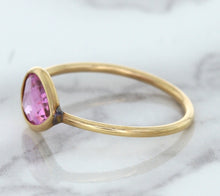 Load image into Gallery viewer, 1.09ct. Pear Pink Sapphire Ring in 14K Rose Gold